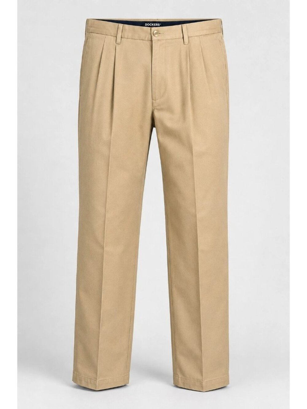 Dockers Mens 52 x 34" Signature Iron Free Khaki Pants Big Tall Classic Pleated